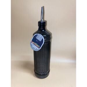 New Loft and Ladle Kitchen Gray Tinted Oil & Vinegar Bottle 26.4 oz 0.78 L NWT